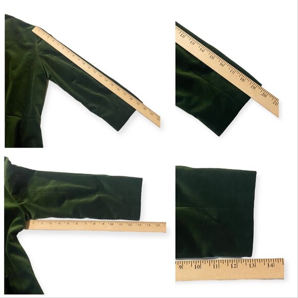 Chloe Velvet Cropped Blazer Green Cotton FR42 Made in France - Picture 14 of 15